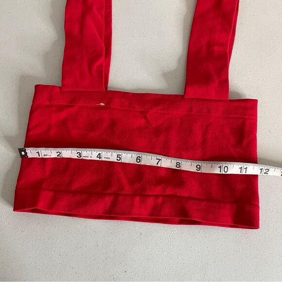 Intimately Free People Red Straight Lines Bralette Bra Size M/L New - Picture 14 of 16